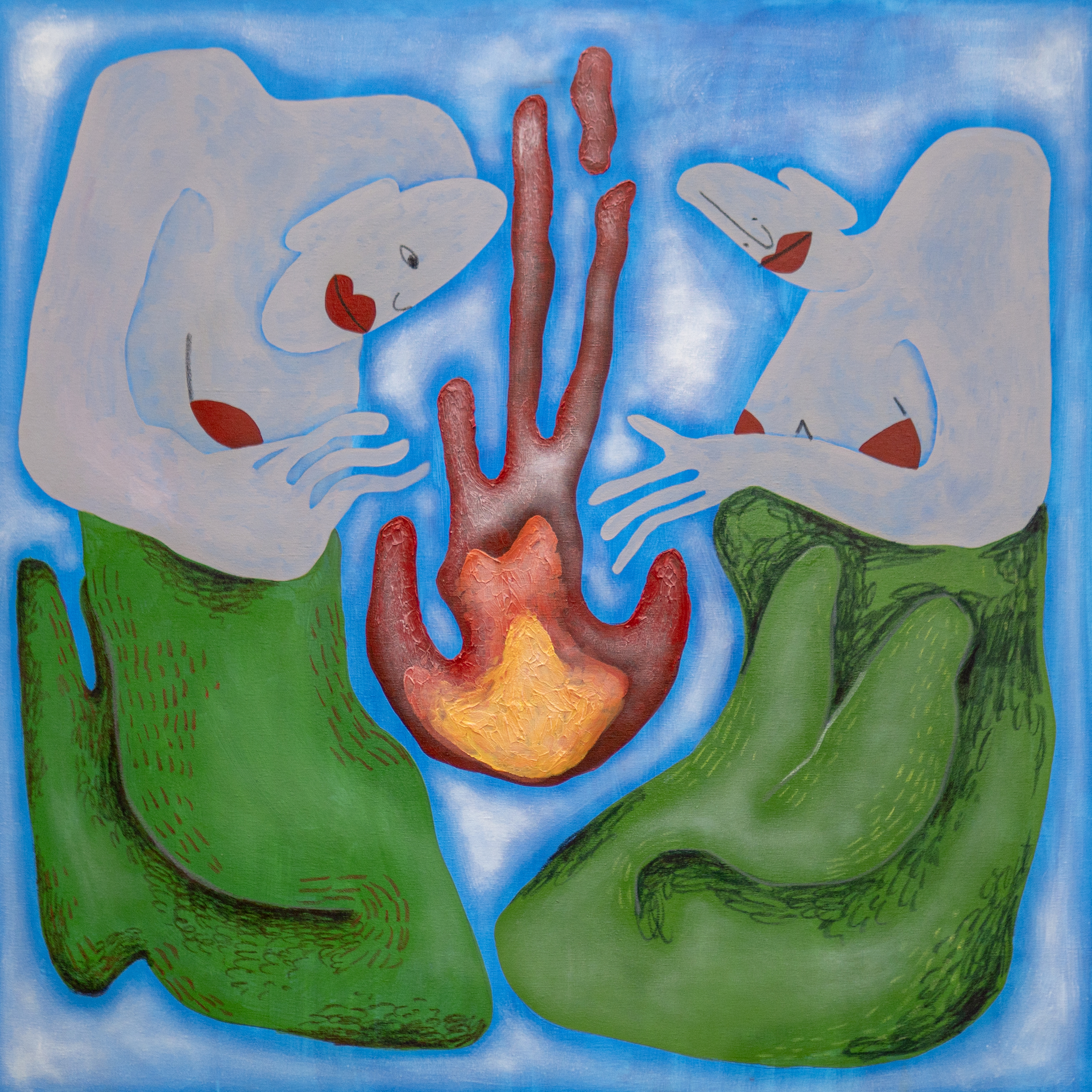 Mermaids Bask by the Fire